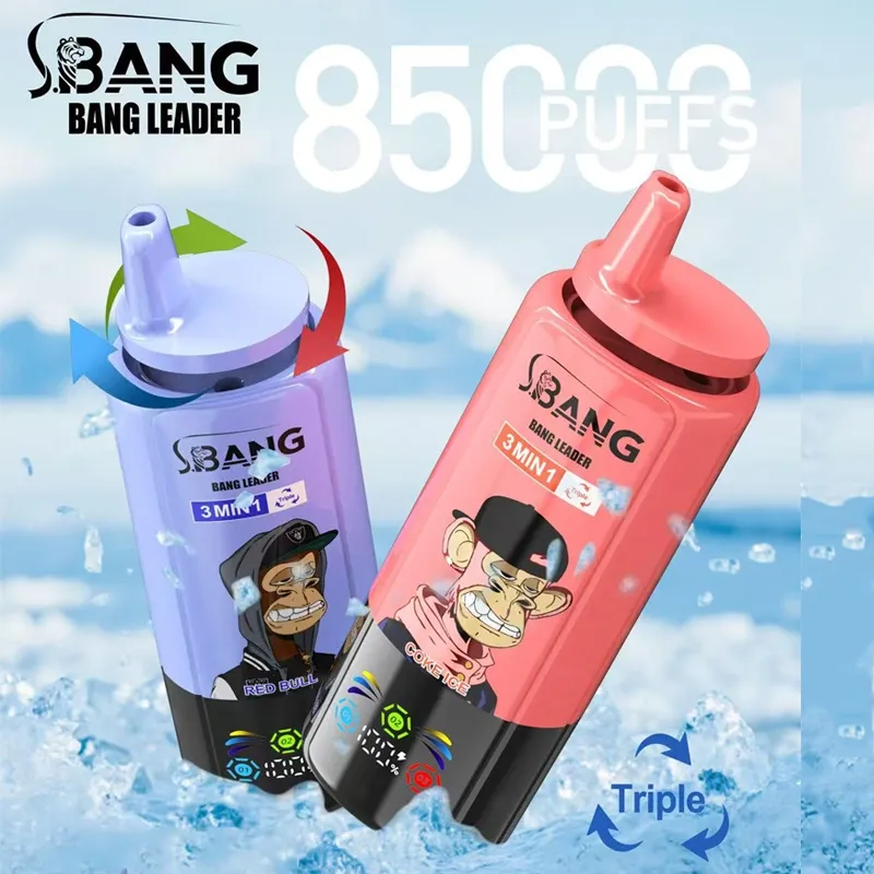 Bang Leader 85000 Puffs 85K Tiga Perisa 3 dalam 1 Borong Vape